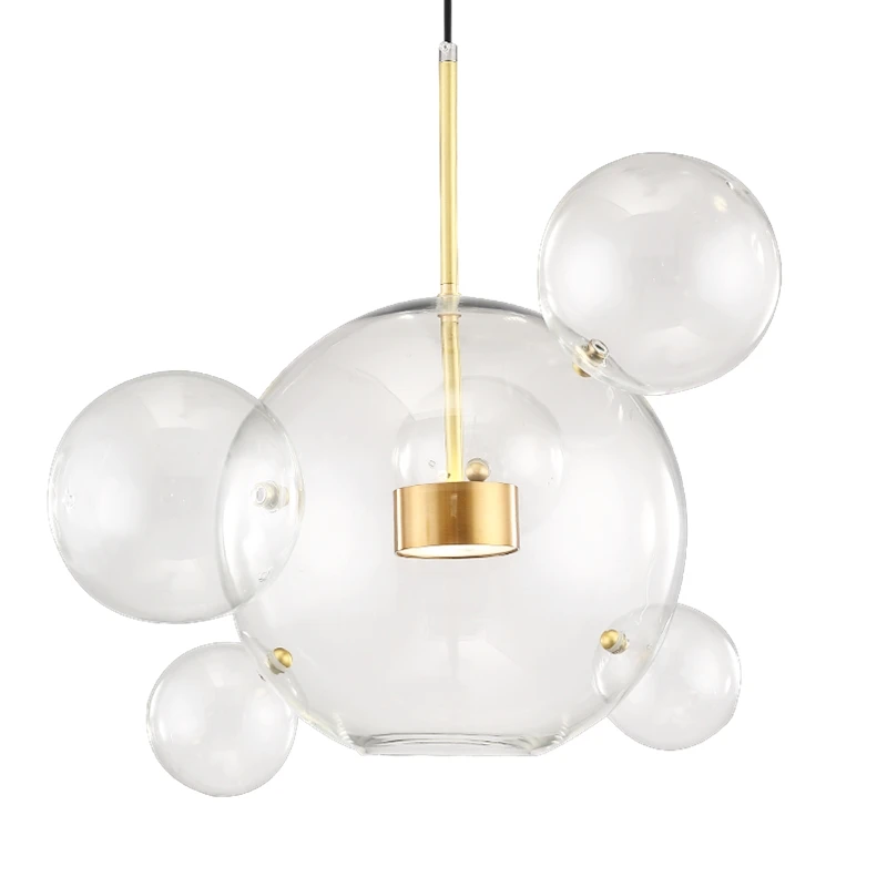 

GZMJ Modern LED globe pendant lights lamps amber glass night light hanging lampada led hanglamp lighting suspension luminaire