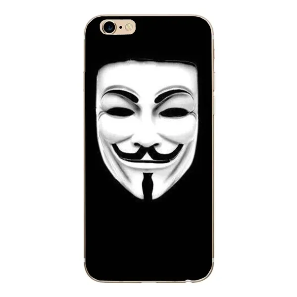 Для iPhone 6 6s 7 8 Plus чехол для телефона с мультяшным котом крутая маска Мягкий ТПУ силиконовый чехол для телефона для iPhone 7 задняя крышка - Цвет: Серый
