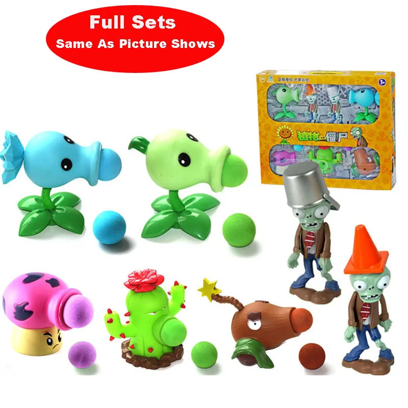 Лидер продаж Растения против Зомби Peashooter ПВХ фигурка модель игрушки для