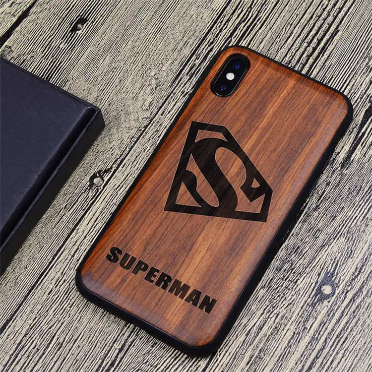 5 Резные Мстители деревянный ящик для iPhone XS Max XR противоударный ТПУ бампер чехол для iPhone X 8 7 6 6s plus чехол деревянный корпус 7plus - Цвет: 5