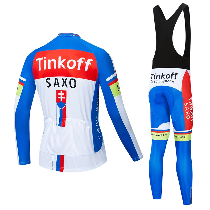 Saxo bank Tinkoff pro team длинный рукав Джерси велосипедная одежда гоночная Одежда MTB
