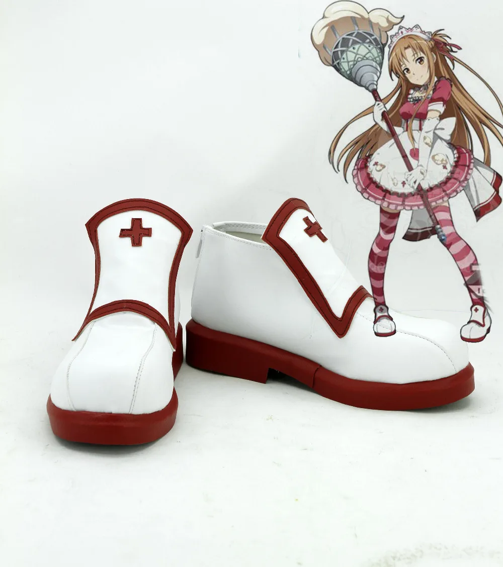 Обувь для костюмированной вечеринки Sword Art Online Asuna ботинки в стиле аниме милая