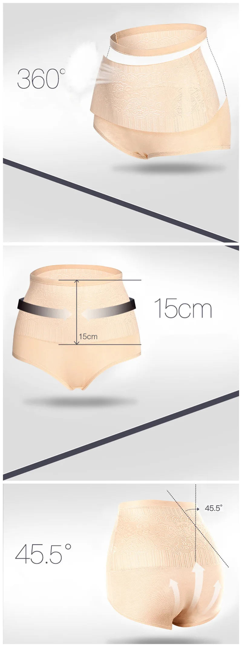 4Pcs/lot Control Panties Seamless Women High Waist Slimming Briefs Body Shaperwear Underwear Sexy Lace Lady Underwear