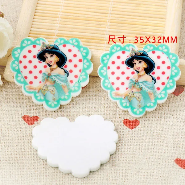 DIY сердце Аладдин Жасмин мини-фигурка ремесла праздник украшения сада плоское