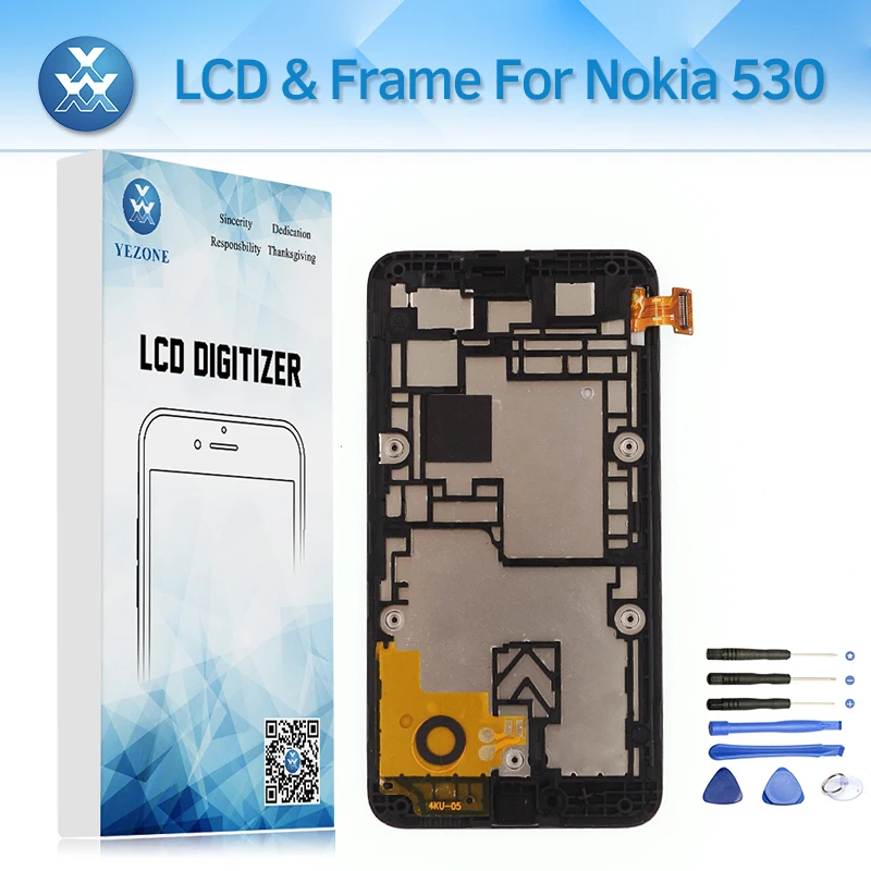 AAA для Nokia Lumia 530 ЖК-Сенсорный экран планшета ЖК-Дисплей с рамкой 4 &quotтелефон ремонт