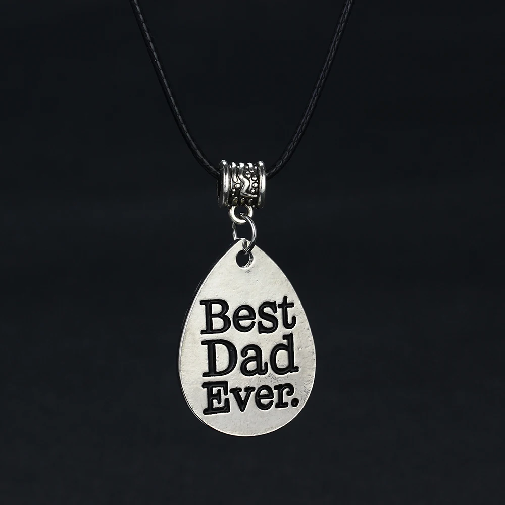 24 шт./лот подарок на день отца лучшая папочка кулон в виде капли воды ожерелье