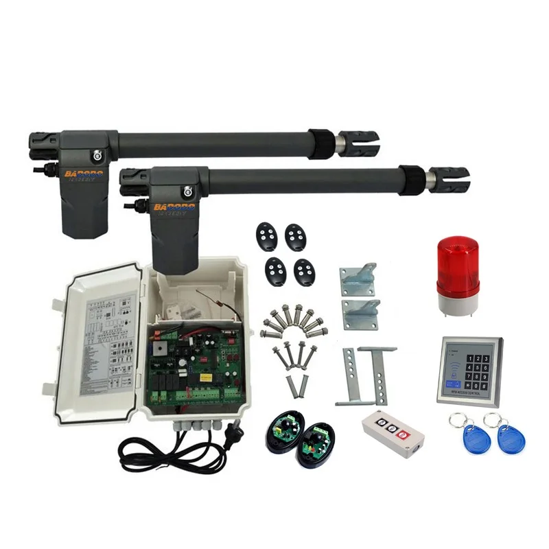 Автоматическая открывалка для распашных ворот с 4 пультами дистанционного