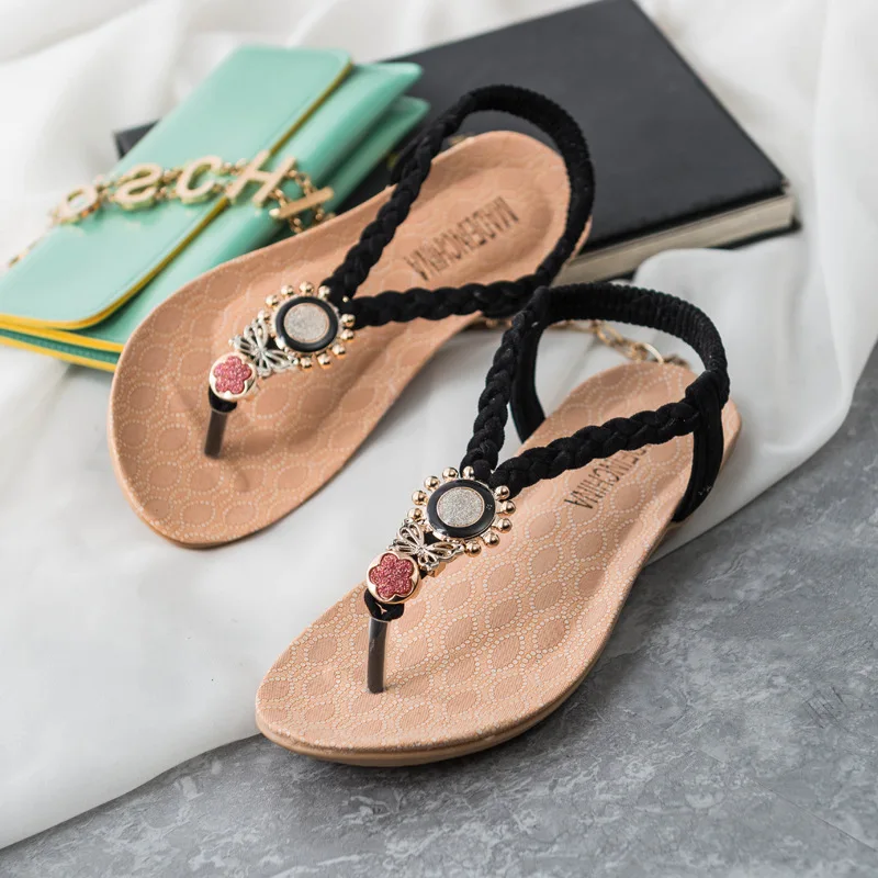 Летние сандалии Женские вьетнамки на ремешке Сандалии-Вьетнамки Дизайнерские
