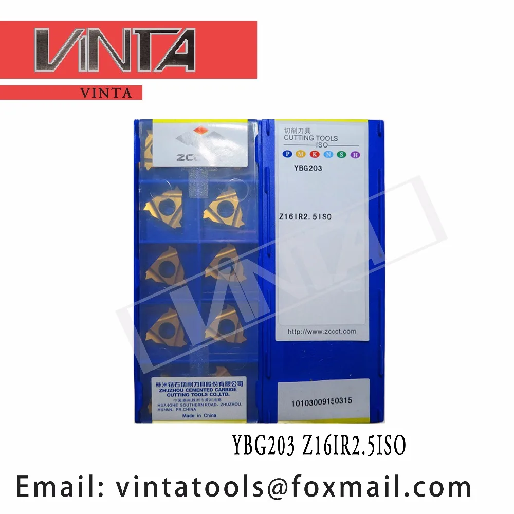 

Высококачественные твердосплавные пластины с ЧПУ YBG203 Z16IR2.5ISO, 10 шт./лот