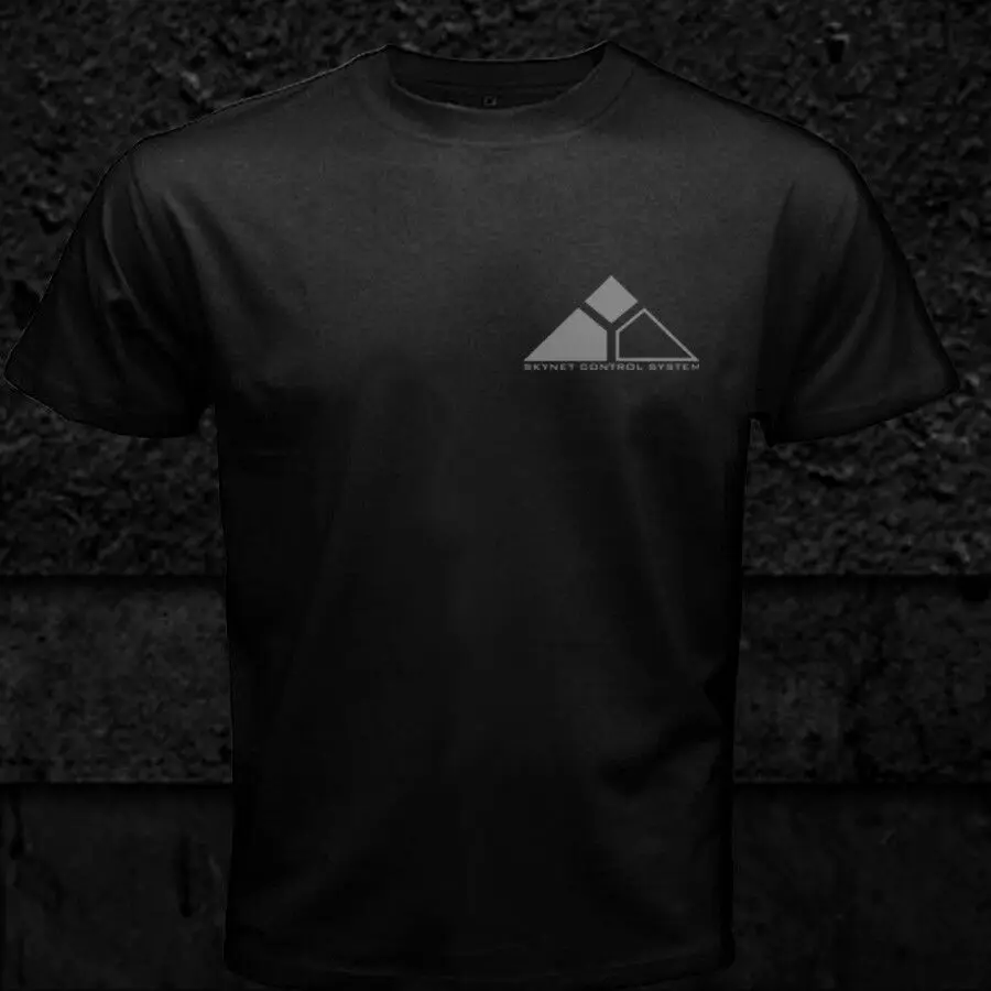 Мужская рубашка с короткими рукавами и принтом Terminator модная системой управления