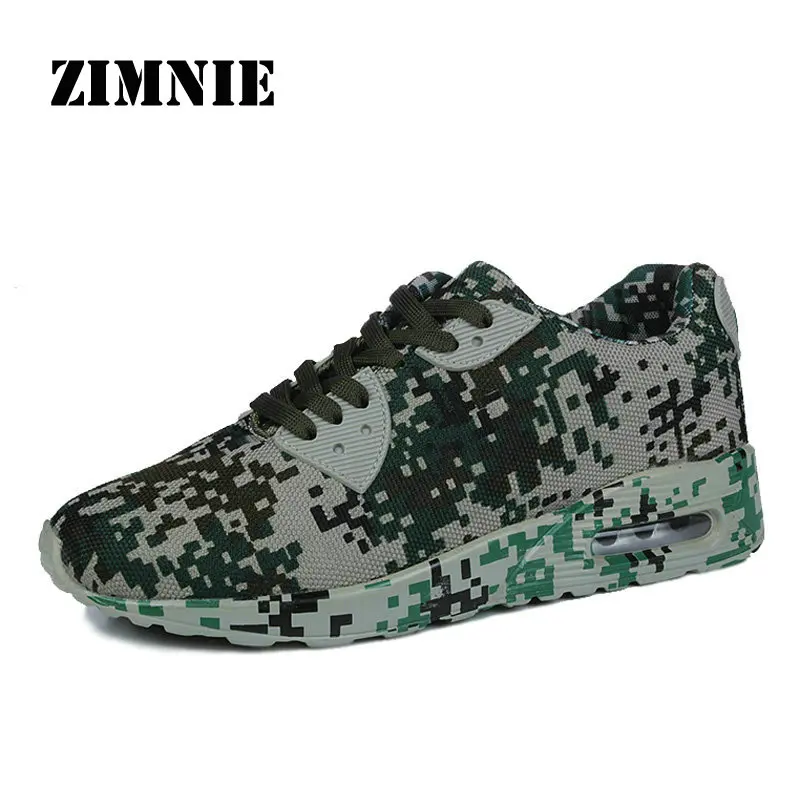 ZIMNIE мужские кроссовки для бега, парные спортивные кроссовки Zapatillas, уличная камуфляжная стильная дышащая Спортивная обувь для мужчин - Цвет: Light Green