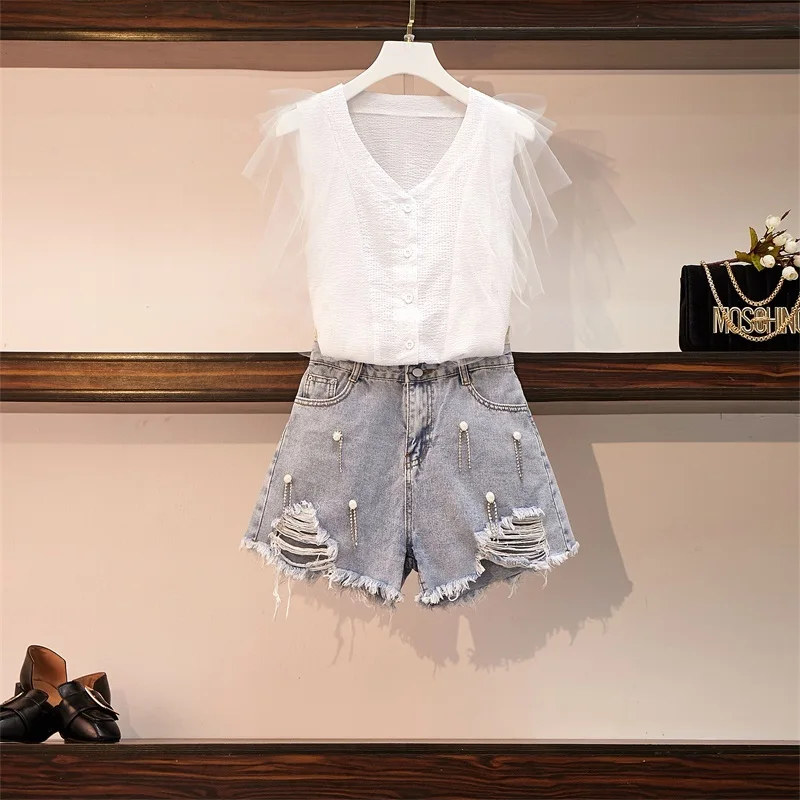 2019 летние женские костюмы элегантные без рукавов с оборками Лоскутная Сетка