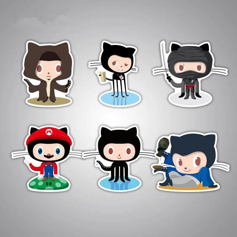 25 шт./компл. наклейки Octocat автомобильные версии для багажа на мотоцикле чемоданы