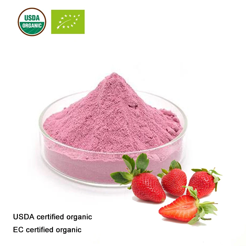 Сертифицированный USDA и EC органический порошок клубничного сока|Товары для