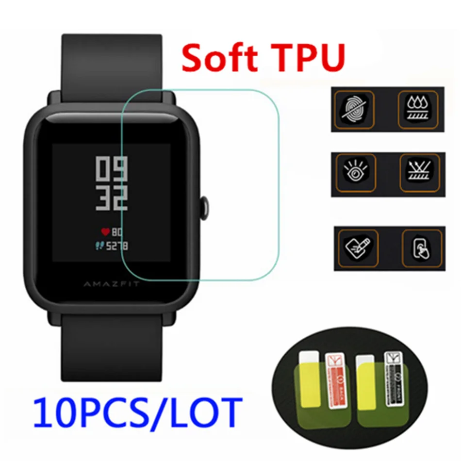 10 шт. оптовая продажа оригинал для xiaomi huami Amazfit bip защита экрана ультра тонкая
