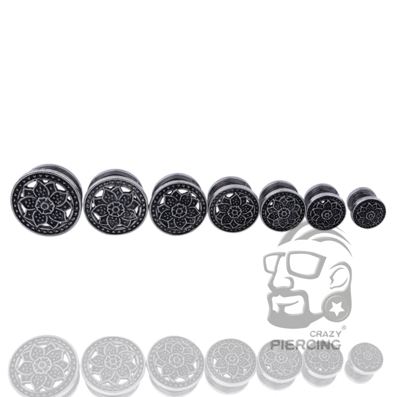 Новый винт из нержавеющей стали пирсинг для тоннелей на теле ювелирные изделия