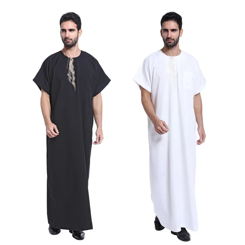 

Arab Muslim Clothing for Men The Middle East Arab Male People Dress Thobe Arabic Islamic Abayas Indian Mens Kaftan Robe 2018