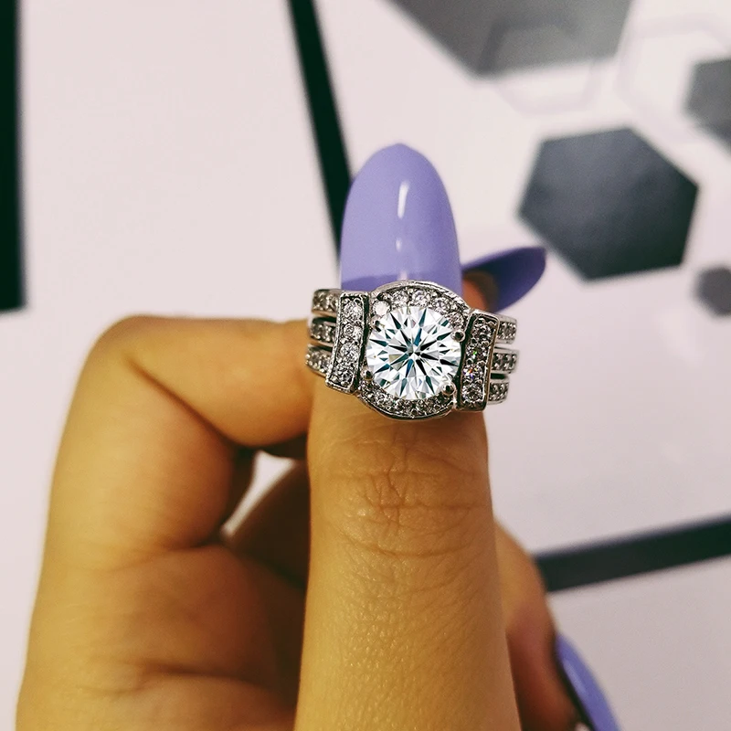 Новинка 2018 дизайнерское свадебное кольцо обручальное набор для невесты золотого