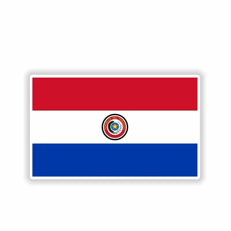YJZT 14 2 см * 8 4 автомобильный Стайлинг Флаг Парагвая Автомобильная наклейка мото - Фото №1