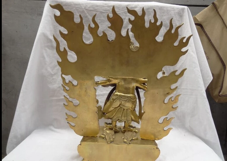wan671070+++15 Tibet Tibetan Brass Buddhism Temple Vajra 6 Arms Mahakala Buddha Statue | Дом и сад