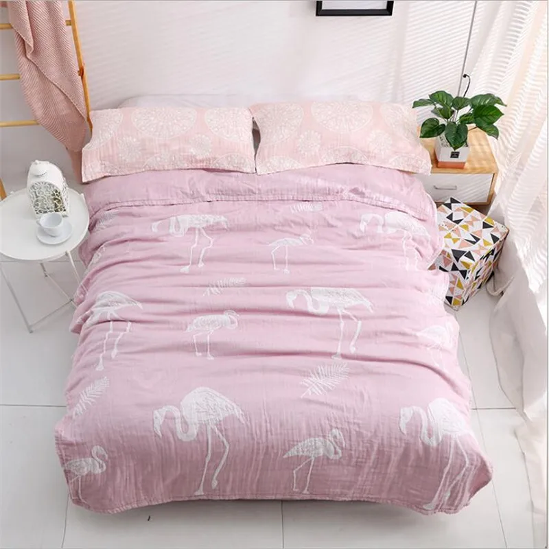 Супер мягкое Марлевое Хлопковое одеяло для лета воздухопроницаемое взрослых на