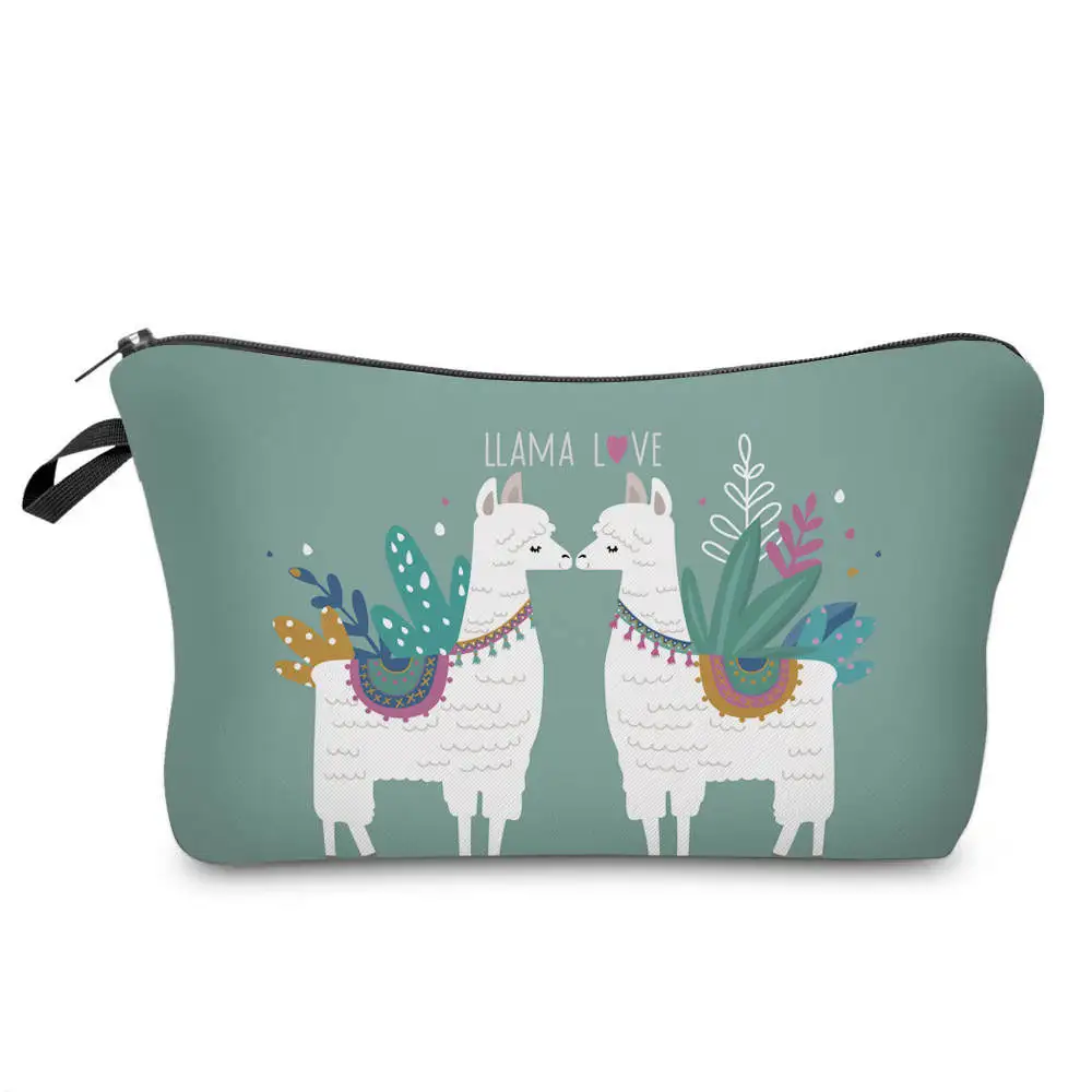 51434 GABWE "LLAMA" Милый принт макияж сумки с разноцветным узором Мандала косметичка для путешествий женская косметичка Органайзер Сумка - Цвет: 51434