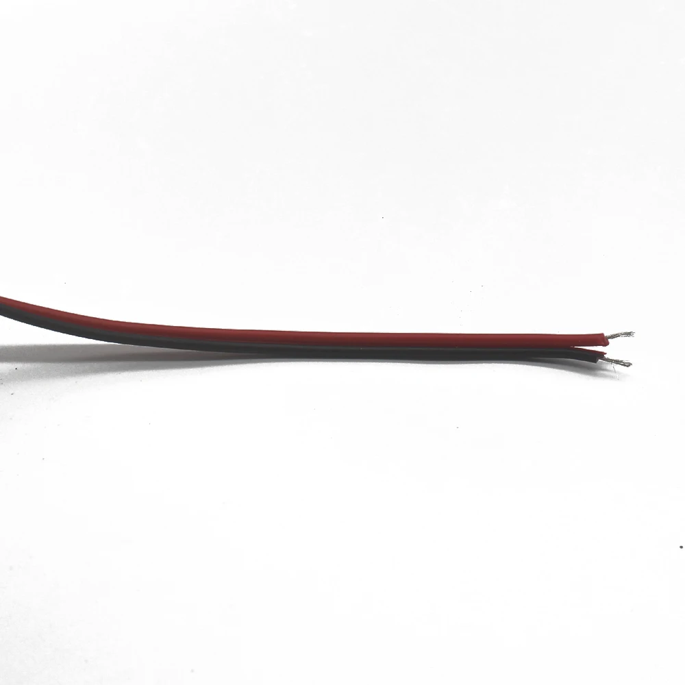 2 контактный красный черный кабель луженая медь 22AWG изолированный ПВХ провод