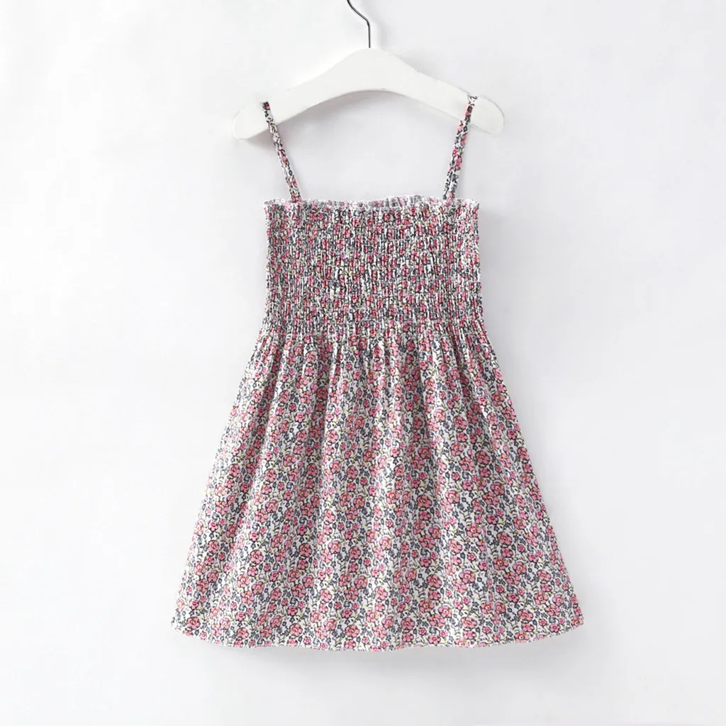 Toddler Kids Baby Girls Sling Dress Sleeveless Printing Princess Party Dresses Drop Shipping | Детская одежда и обувь