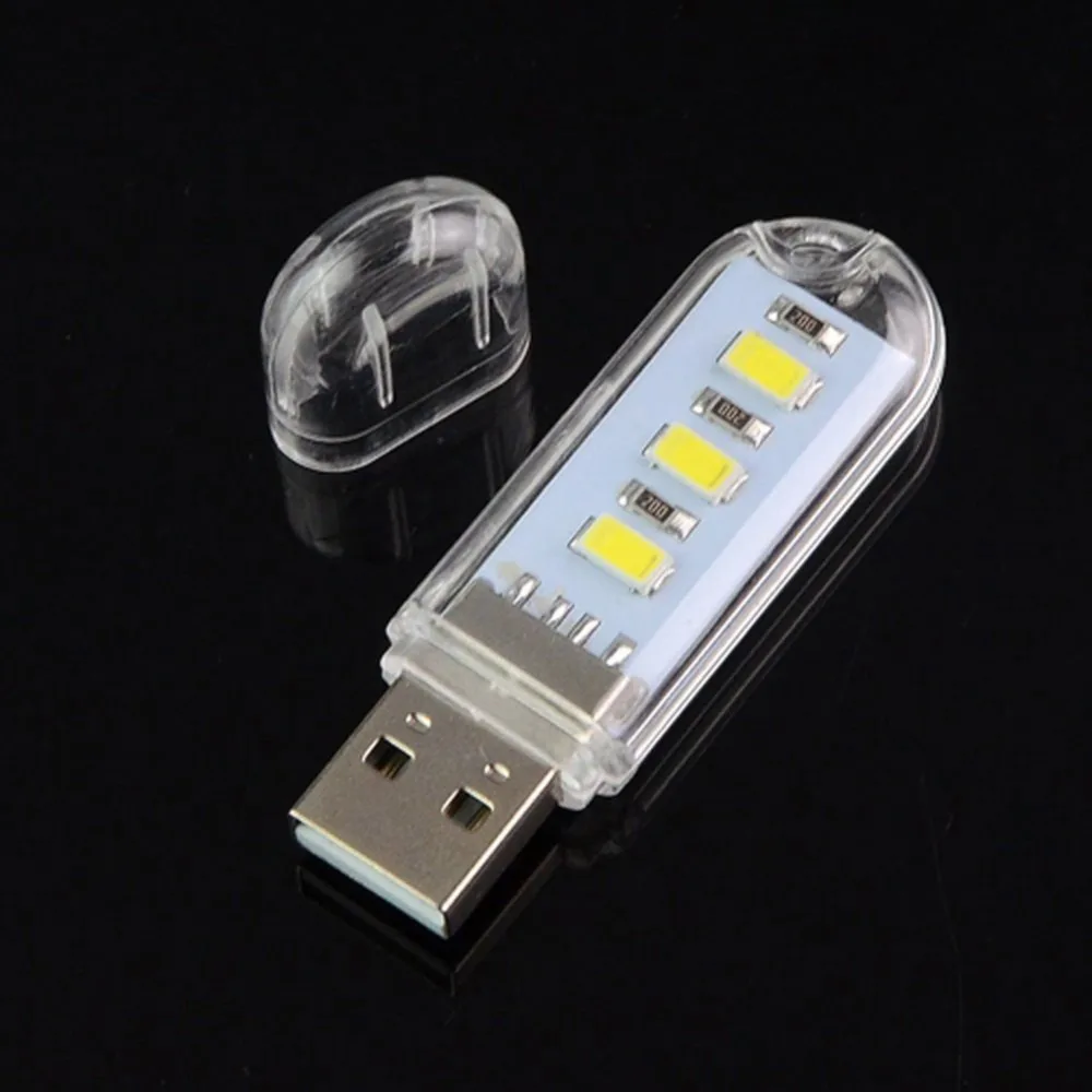 

Мини-USB-Фонарик светодиодный, 3 светодиода/8 светодиосветодиодный, 2 шт.
