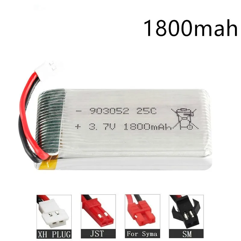 1800 мАч 3,7 в lipo Батарея Зарядное устройство для KY601S SYMA X5 X5S X5C X5SC X5SH X5SW M18 H5P HQ898 H11D H11C T64 T04 T05 F28 F29 T56 T57