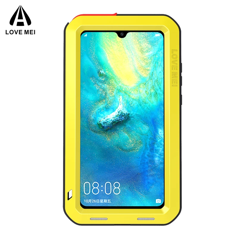 Для huawei mate 20 Оригинал Lovemei алюминиевый металл + стекло Gorilla glass ударопрочный