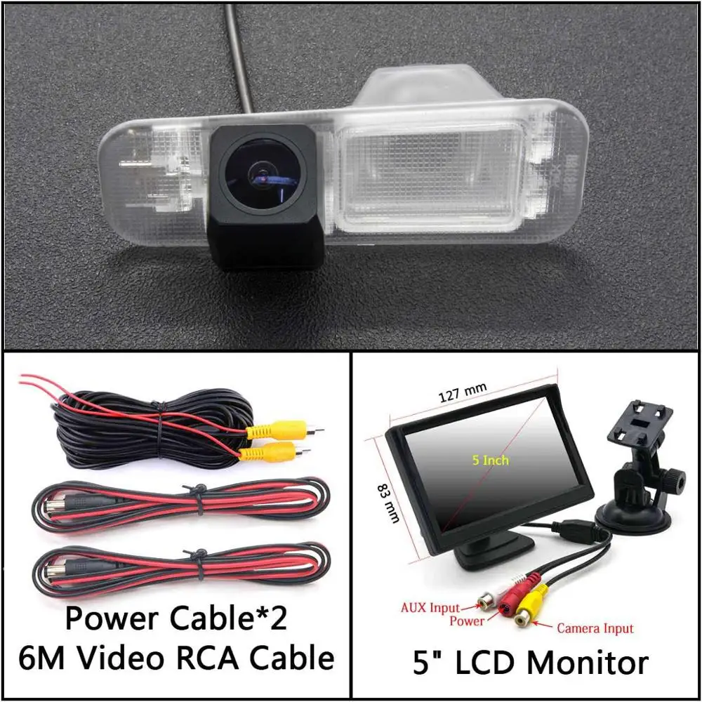 Cam Add 5 inch LCD HD 1280*720 резервная камера заднего вида для KIA Rio 3 UB Sedan 2008- Kia K2 RIO 2007- Автостоянка ЖК-зеркало монитор - Название цвета: Cam Add 5 inch LCD