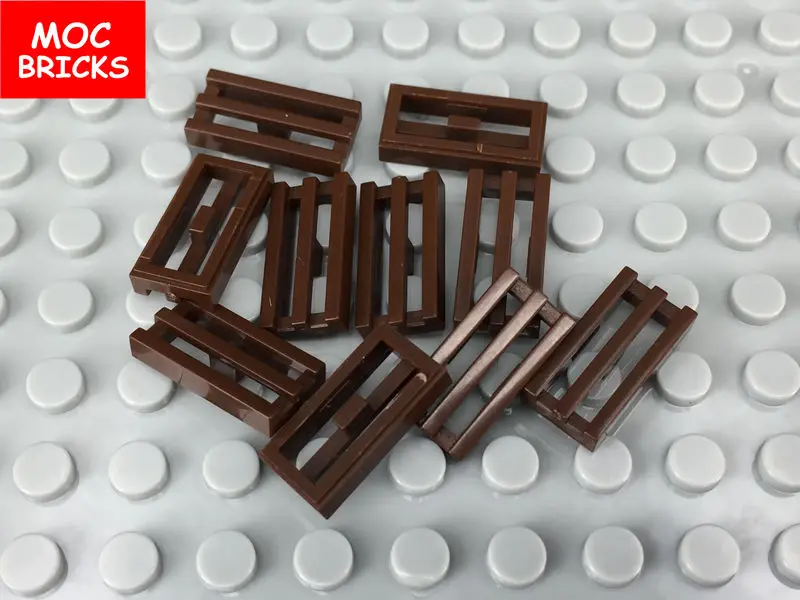 10 шт./лот MOC кирпичная плитка Модифицированная 1x2 решетка с нижним пазом/губа