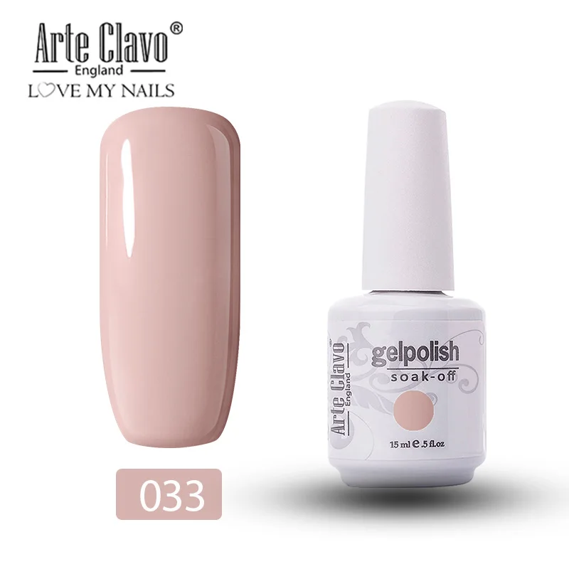 033 Arte Clavo, новинка, 47 цветов, 15 м, УФ-гель для ногтей, не впитывается, Гель-лак для ногтей, лак для маникюра, основа для ногтей, блестящий Гель-лак - Цвет: 033