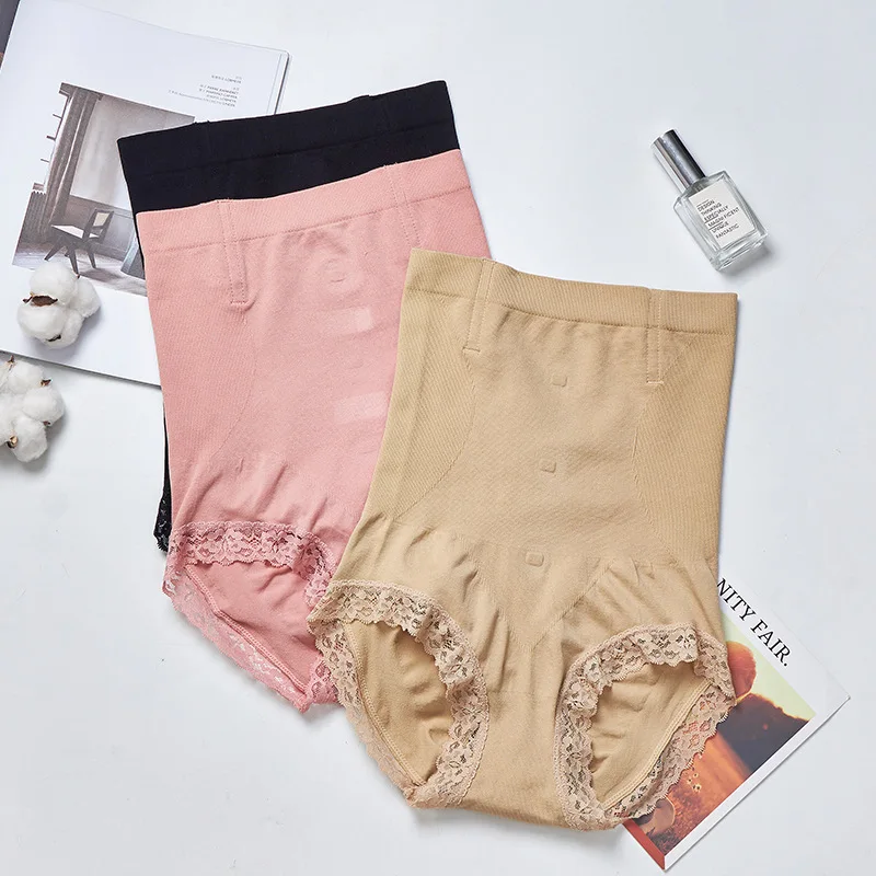Женские Бесшовные Трусики с высокой талией Корректирующее белье для похудения и