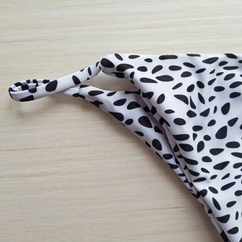 Cobble Print Sexy Bikini 2018 New Leopard Swimwear Lace Up Bandage Low Waist Bikinis Set Bathing Suits |
