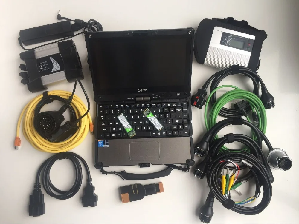 Mb star sd connect c4 ssd для bmw icom next 2в1 ноутбука getac v110 планшет i5 4g программное обеспечение