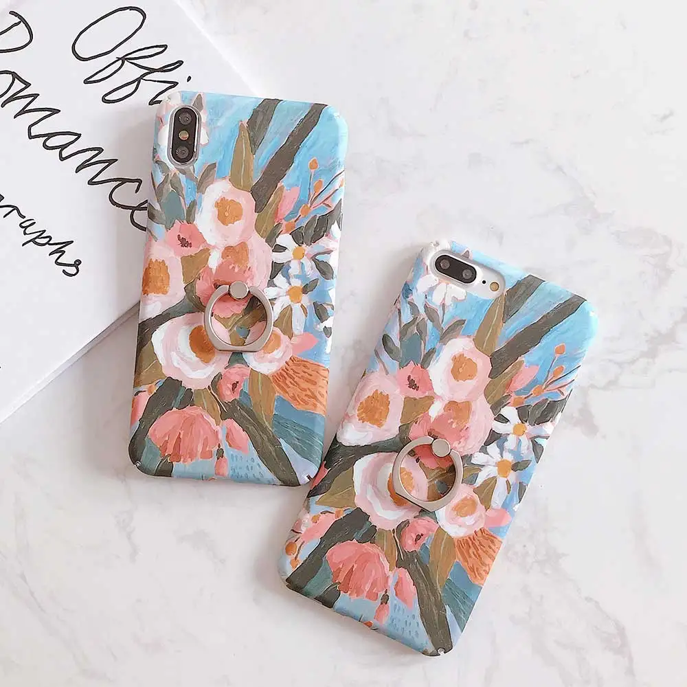 Boucho чехлы для iphone XS MAX XR X акварельные чернила цветы цветочный чехол телефона 8 7 6 6s