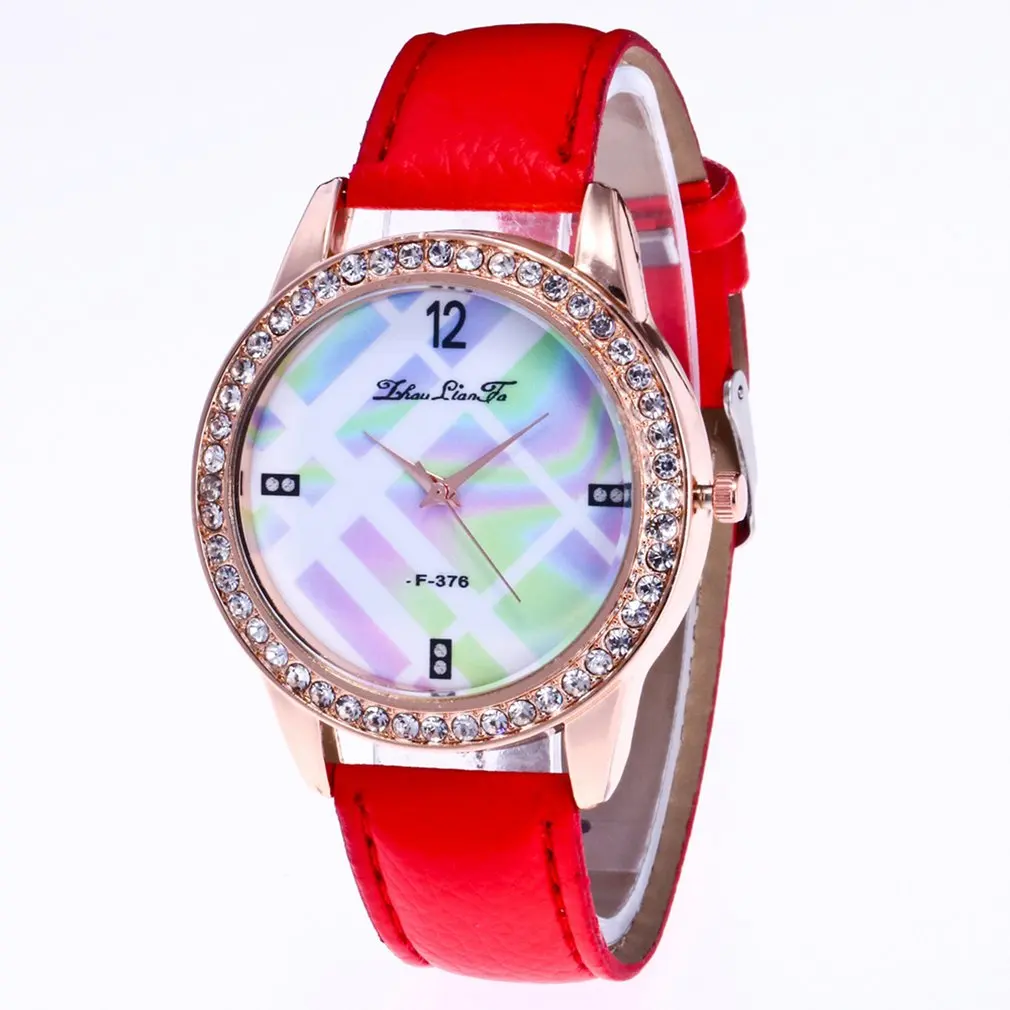 Новый блестящий Классический роскошный модный кожаный ремешок дешевый женские