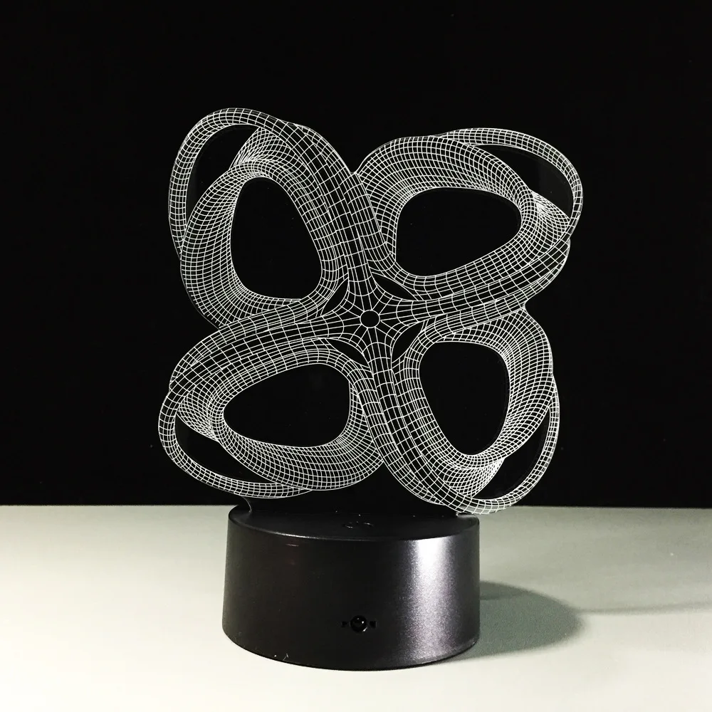 Новая 3D абстрактная графика креативная иллюзия Лампа светодиодный ночник акриловый красочный градиент атмосфера лампа Новинка освещение