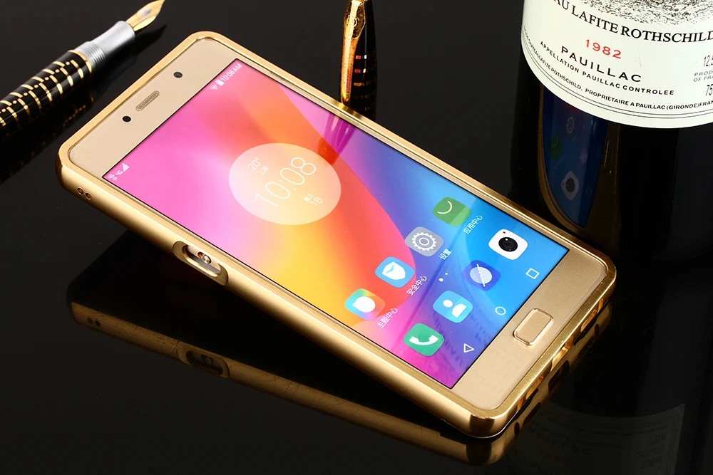 Зеркальный чехол Lenovo Vibe P2 P2a42 металлический алюминиевый каркас с зеркальной