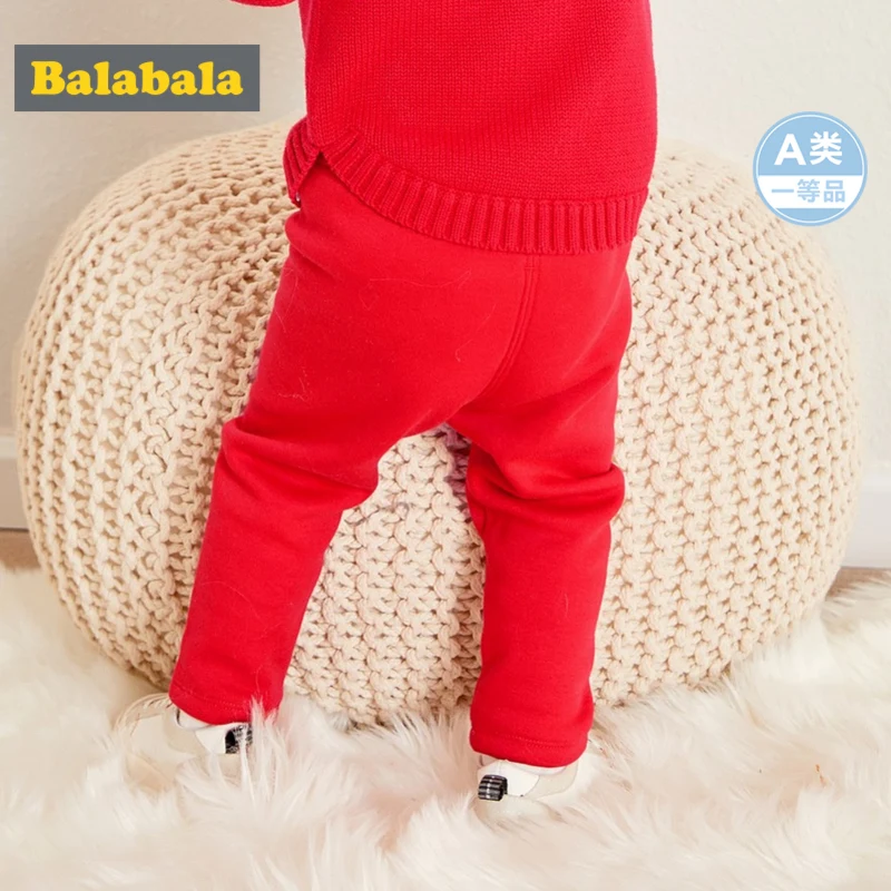 Детские штаны Balabala на флисовой подкладке с рождественским оленем для