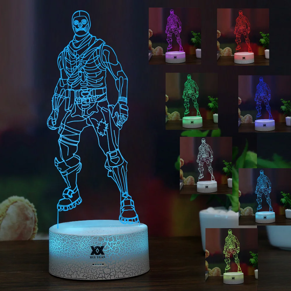 Две недели игры серии 3D лампа ламы/Omega/Ворон ночник 7 цветов Настольная для