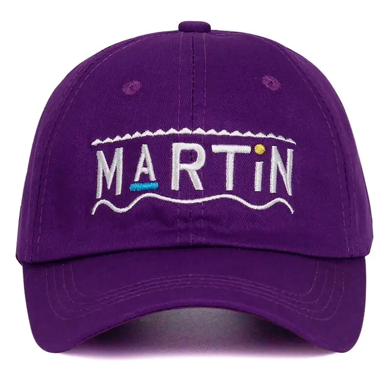 Martin purple Дропшиппинг папа шляпа бейсбольная Кепка набор Пальма горит Мак Миллер ловушка Акацуки Kanye Роза пицца Saitama Majin Buu Snapback - Цвет: Martin purple