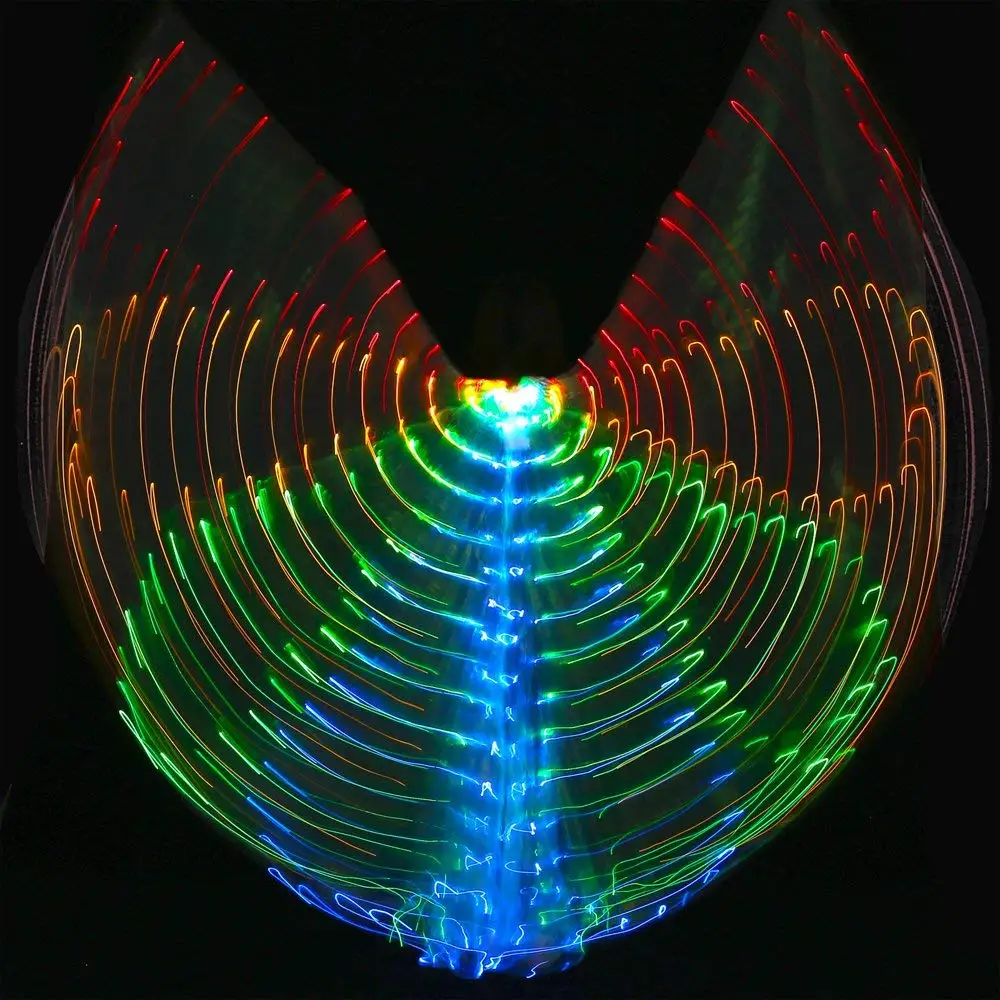 2018 Хэллоуин показывает светящийся светодиодный Ангел танец живота Исиды крылья