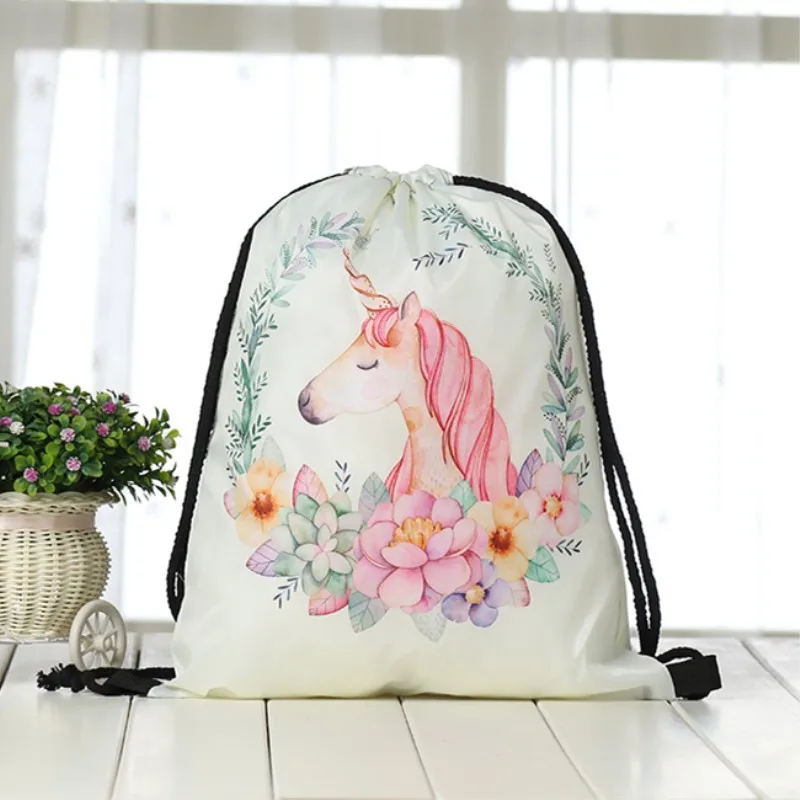 Модный женский рюкзак с единорогом 3D печать путешествия softback женщины mochila сумка-мешок для школы девушки рюкзаки