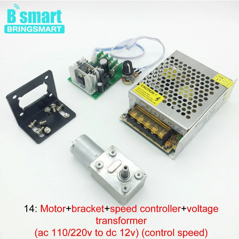 Bringsmart DC 12 В Двигатель 10 об./мин. jgy-370 червь Шестерни Двигатель группы 12 вольт Двигатели для автомобиля кронштейн Скорость Управление Беспроводной Управление лер Питание мотор редуктор электродвигатель