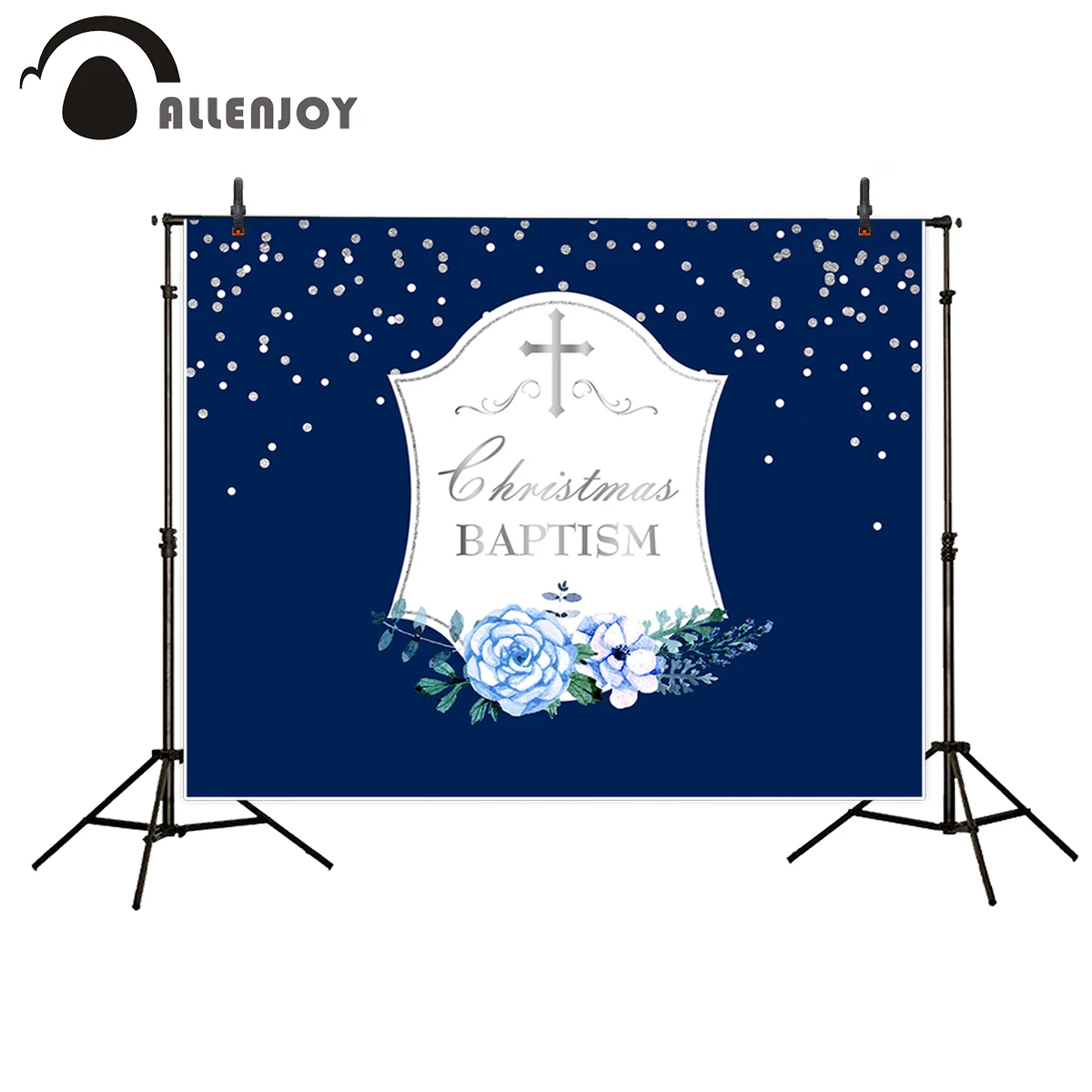 Allenjoy фон для фотосъемки на крестины фотосессии Рождество крещение темно-синий