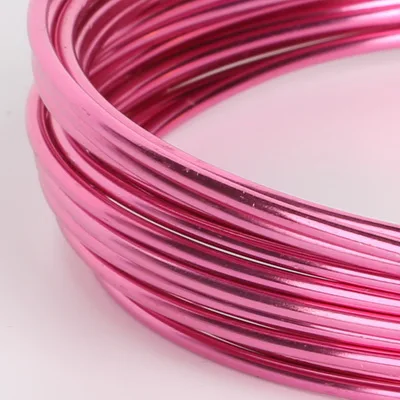 Fuchsia 3/10 метров анадизед Dia Алюминиевые проводы 1/1. 5/2/2,5 мм мягкие ремесло Универсальный окрашенная алюминиевая металлическая проволока для DIY ювелирных изделий - Цвет: Fuchsia