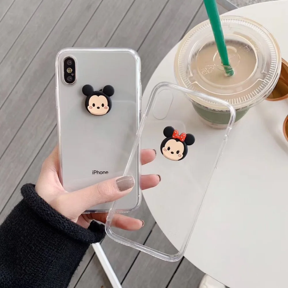 ORYKSZ 3D Микки и Минни Маус чехол для телефона iphone XR X XS Max 8 7 6 S Plus ультра тонкий